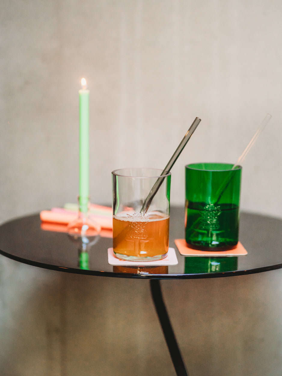 Becher oder Glas aus der grünen Ginflasche 💚  coole & nachhaltige Geschenkidee