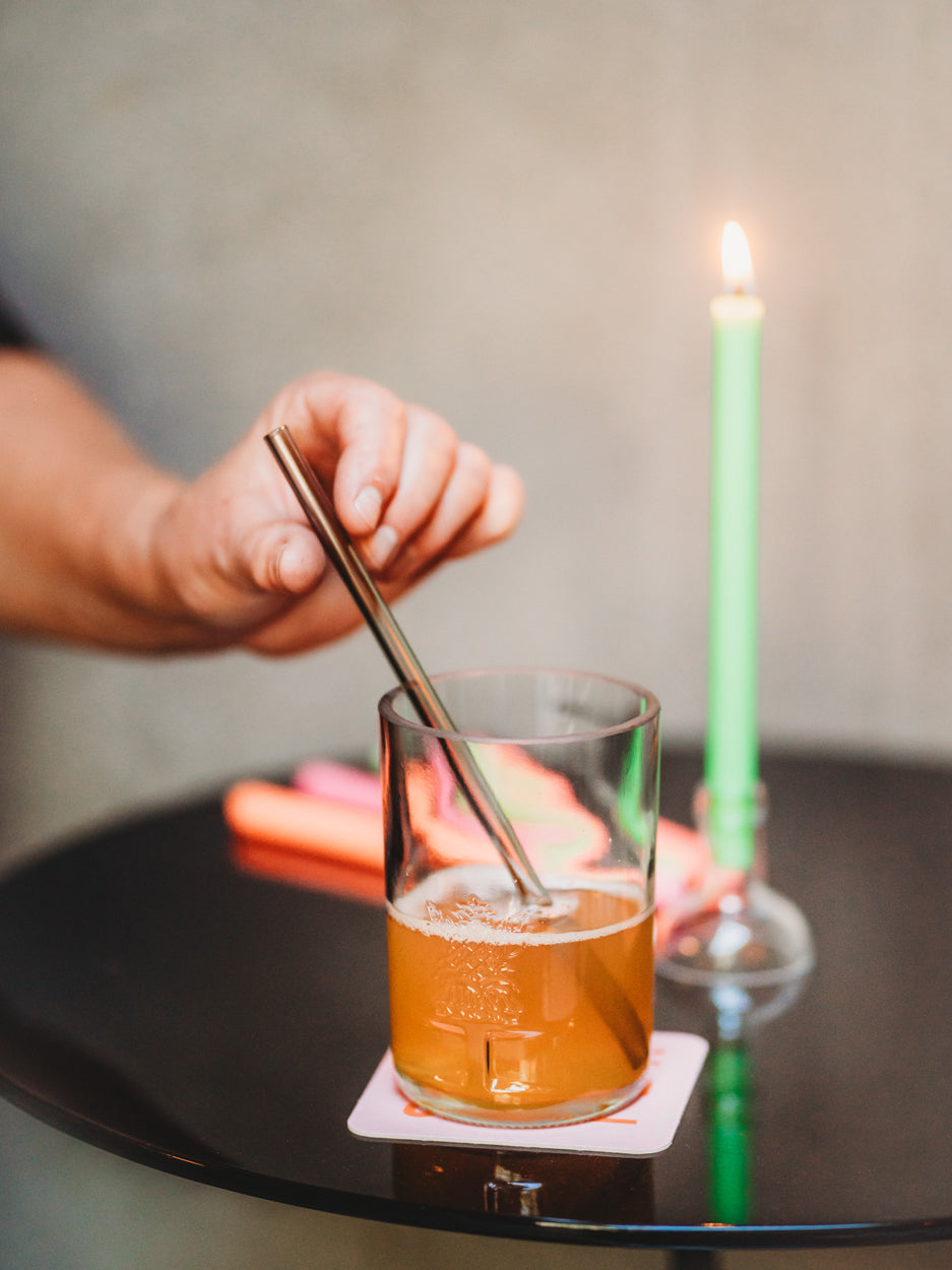 Becher oder Glas aus der grünen Ginflasche 💚  coole & nachhaltige Geschenkidee
