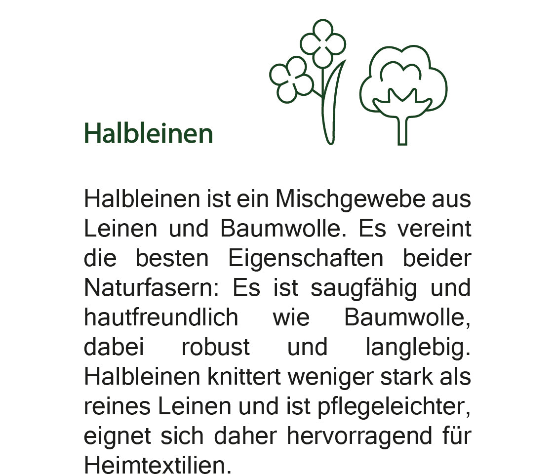 Grubentuch - verschiedene Farben - Halbleinen