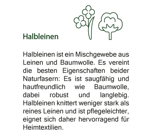 Grubentuch - verschiedene Farben - Halbleinen