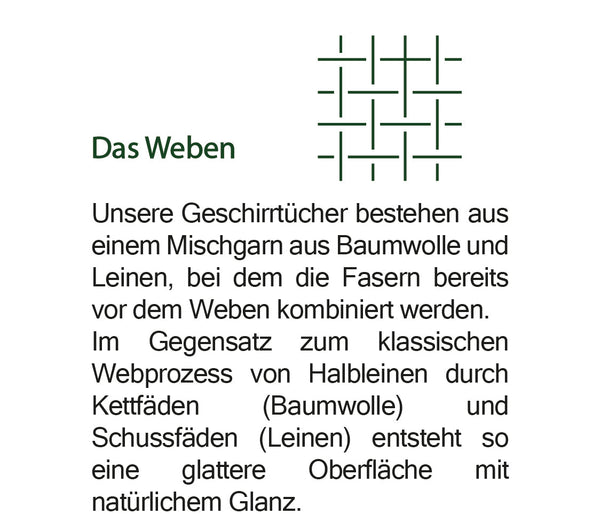 Grubentuch - verschiedene Farben - Halbleinen