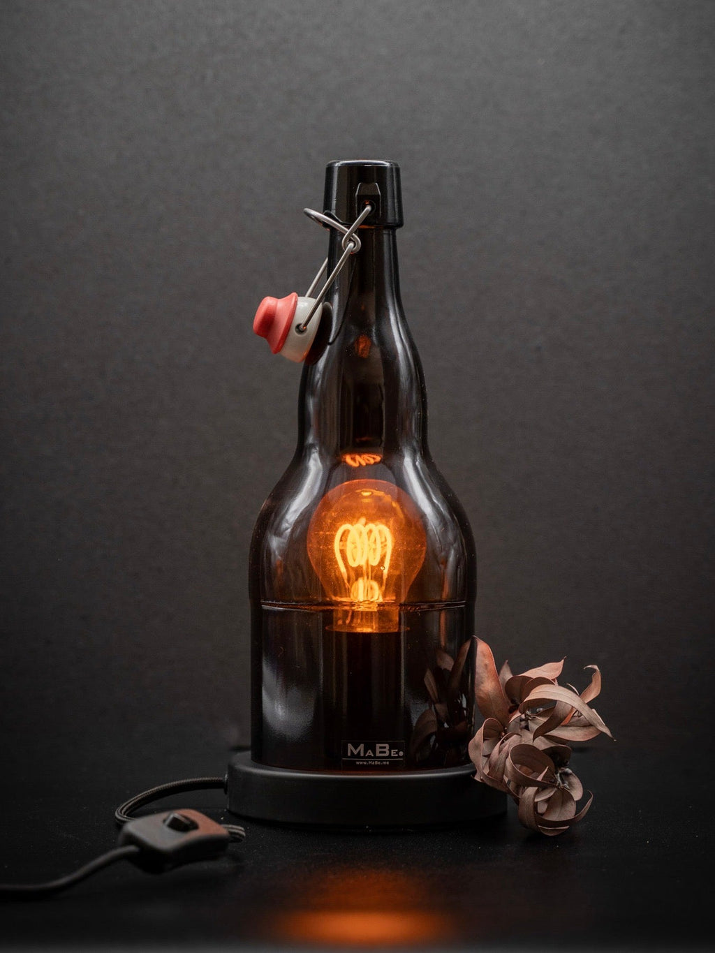 Bier TischLampe  + WINDLICHT 2 in1 (30cm) 2 l - MaBe®