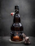 Bier Windlicht (30cm) upcycling aus der 2 l Bierflasche mit Schnappverschluss - OHNE UNTERSETZER - MaBe®