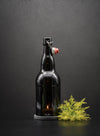 Bier Windlicht (35cm) UPCYCLING aus der 2 l Flasche mit schwarzer Untersetzer - MaBe®
