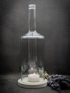 Big Bottle Windlicht (35cm) 3 l Spirituose | grauer Untersetzer - MaBe®