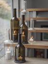 Big Bottle Windlicht (35cm) 3 l Spirituose | grauer Untersetzer - MaBe®