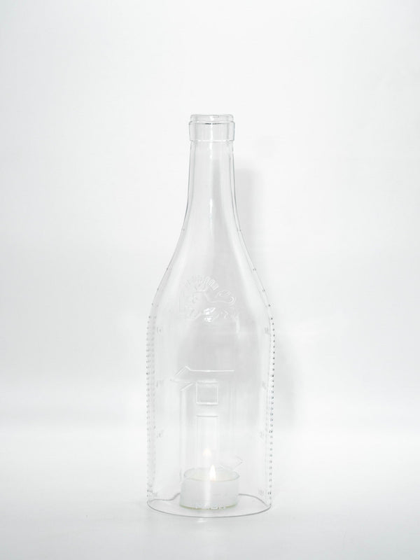 Big Bottle Windlicht (35cm) 3l Weinbrand mit Prägung - MaBe®