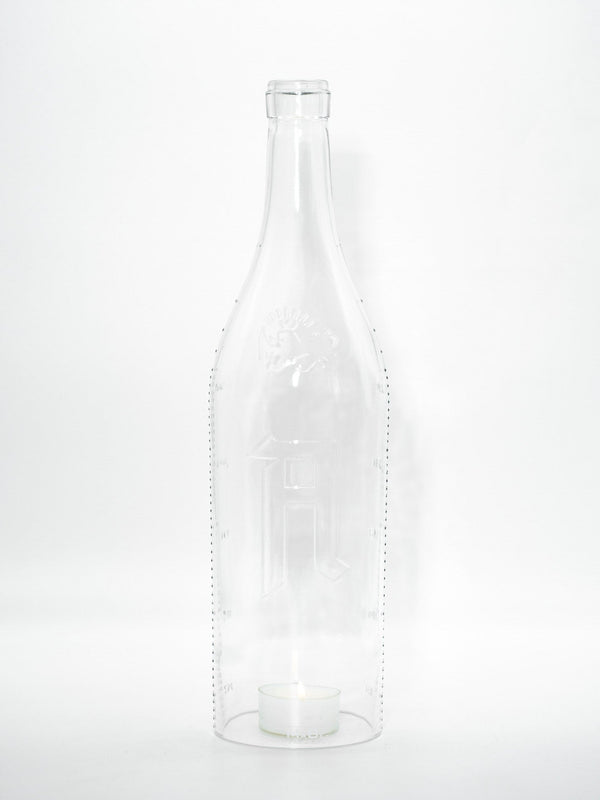 Big Bottle Windlicht (40cm) 3l Weinbrand mit Prägung - MaBe®