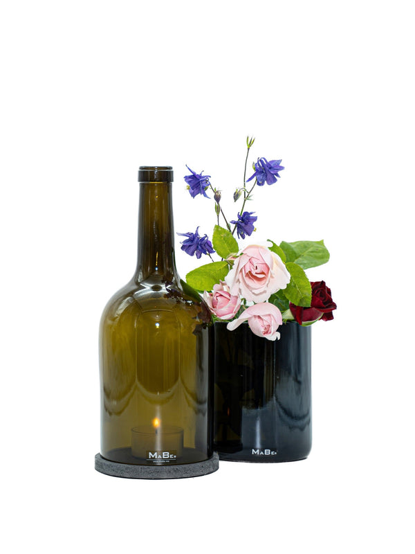 Big Bottle Windlicht Bordeaux (30cm) 3 l Wein - ein toller Eyecatcher - MaBe®