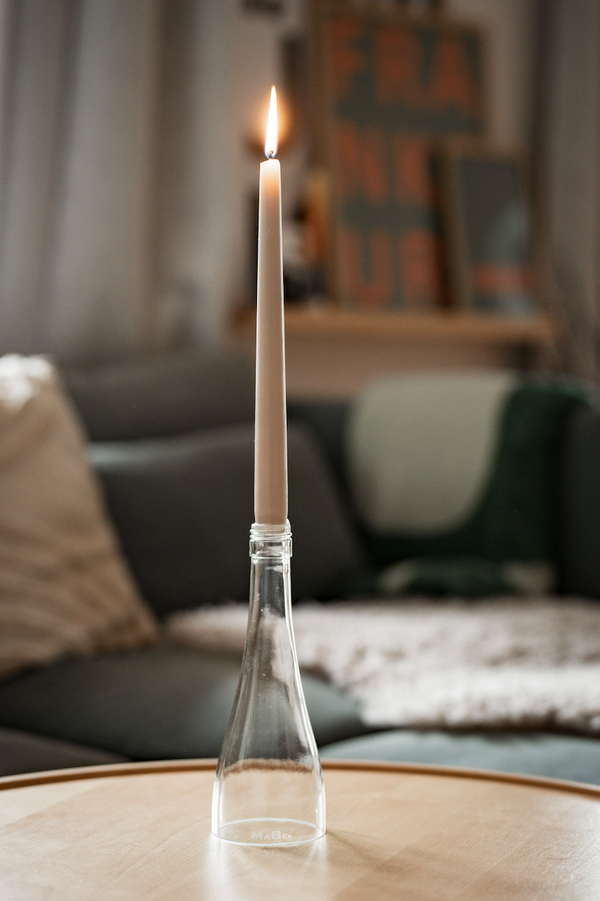 KerzenStänder aus Weinflasche | Nachhaltig | Handmade in Germany | Upcycling | Witzig