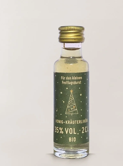 Willi Bio - Honigkräuterlikör Festtagsdurst Design von herr biene aus Hamburg