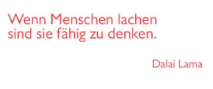 Bleistift mit Zitat von Dalai Lama - "Wenn Menschen lachen sind sie fähig zu denken" - von CEDON - MaBe®