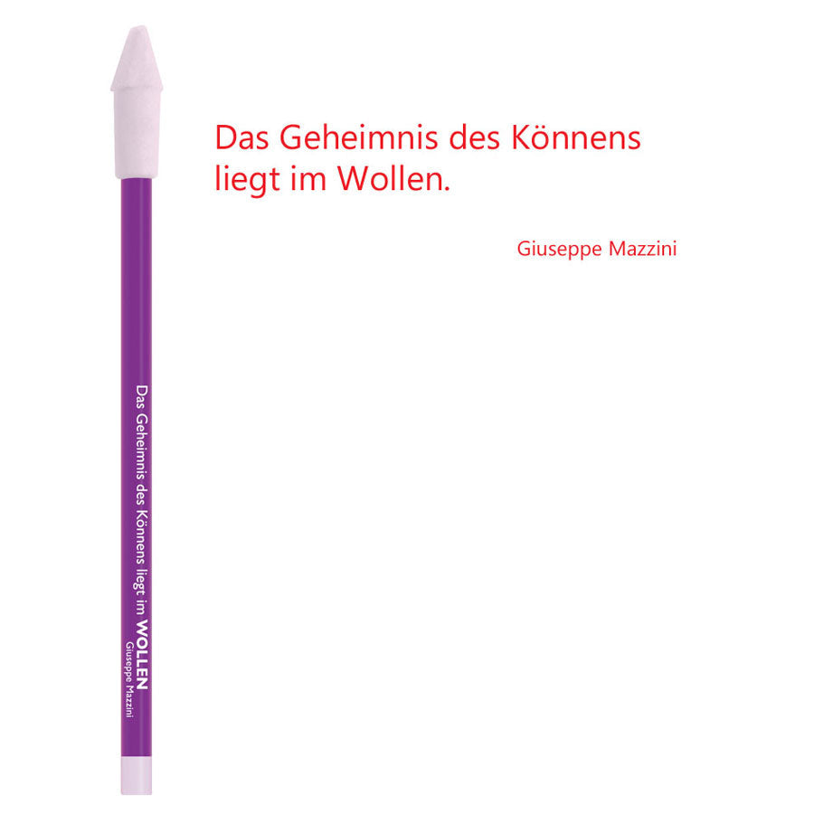 Bleistift mit Zitat von Giuseppe Mazzini - 