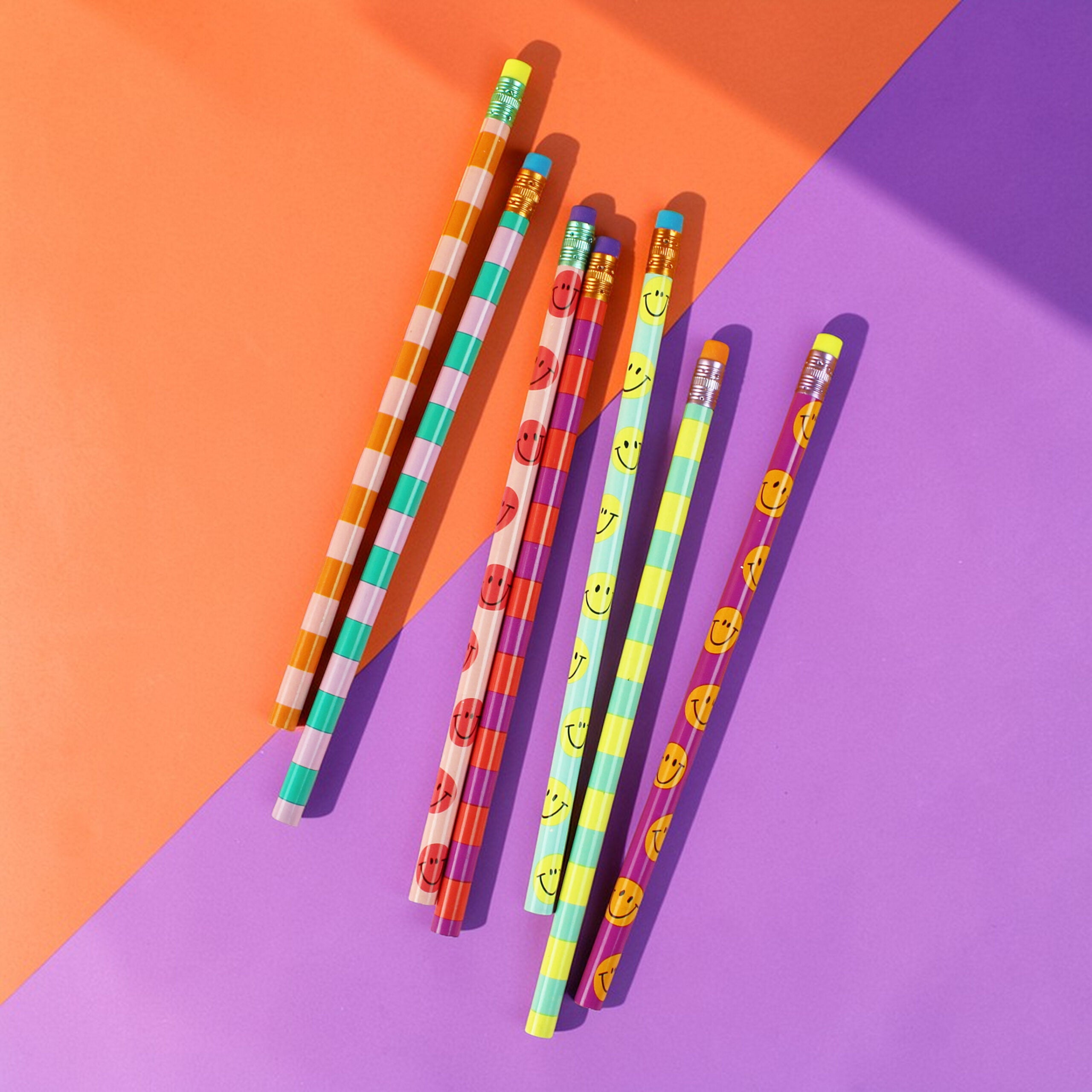 Bleistift mit Radiergummi - lustig bunt von Ava & Yves