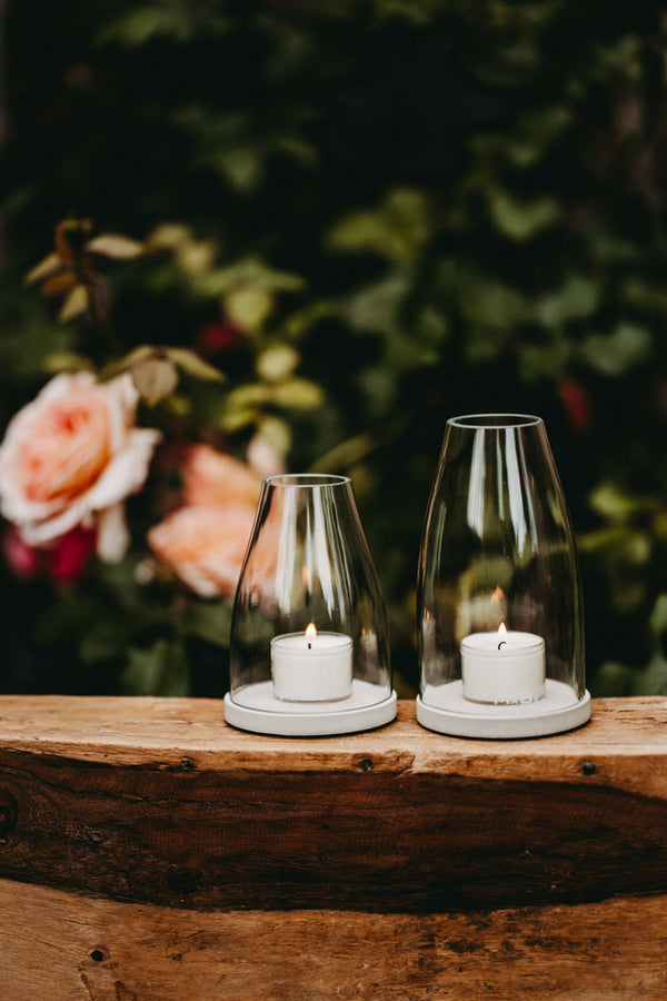 Windlicht Design - Oh.Ha in Kegelform 🔆 stilsicher & pur -  für den Garten oder den Tisch
