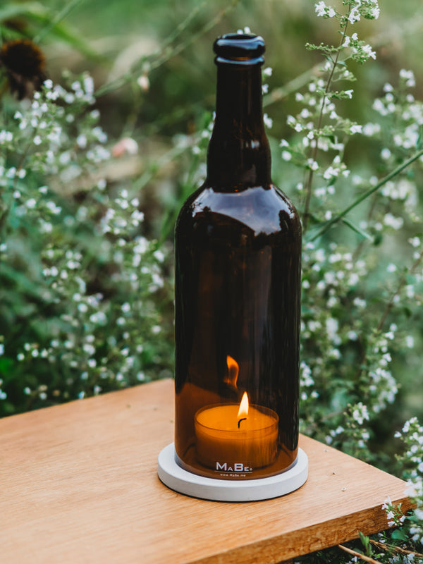 Bier Windlicht aus den Benelux Ländern 🇧🇪 erkennbar an der Korkmündung