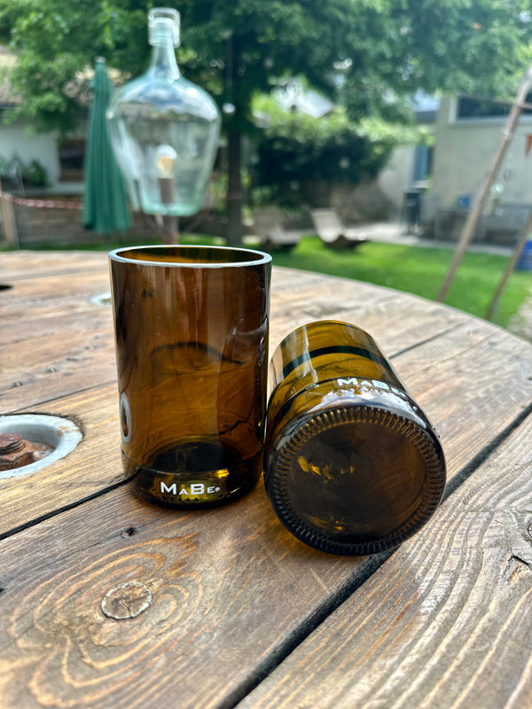Bierglas 🍺  trink aus der Flasche - aber mit Stil - Upcycling aus der herkömmlichen 0,5l Bierflasche