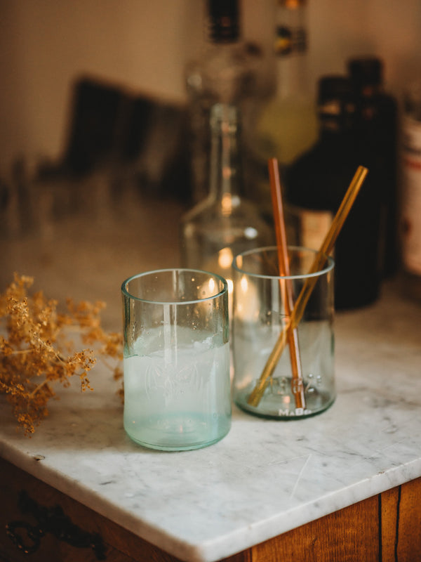 Fledermaus Glas 🦇 oder Vase ? Upcycling aus der Rum Flasche