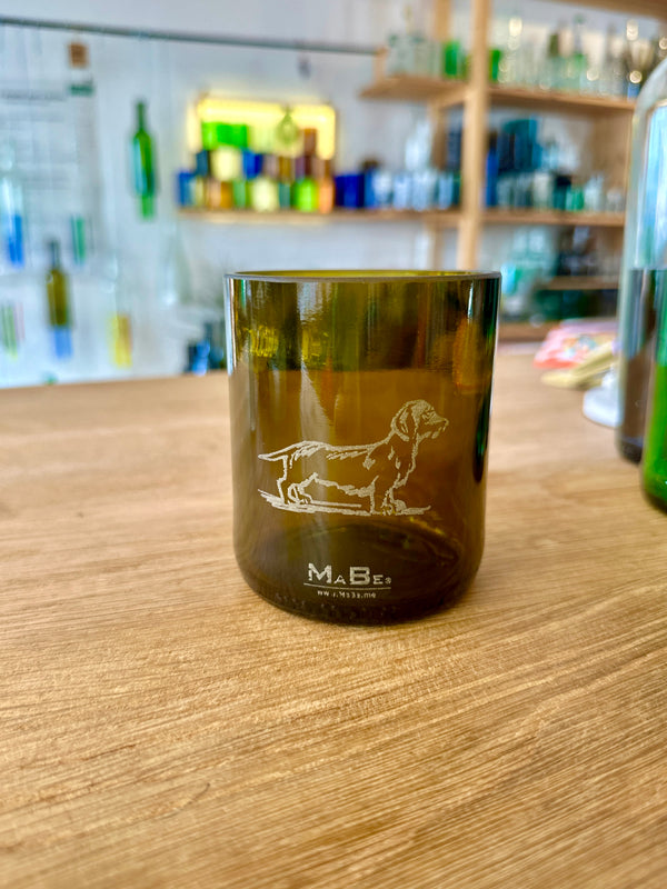 Rauhaardackel 🐾 Trink Glas mit Lasergravur - Charakter statt Perfektion