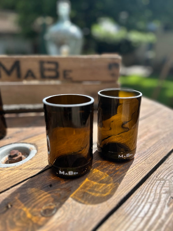 Bierglas 🍺  trink aus der Flasche - aber mit Stil - Upcycling aus der herkömmlichen 0,5l Bierflasche