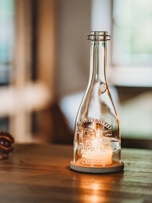Edel & witzig ✨ Windlicht aus der kleinen Dirker Flasche
