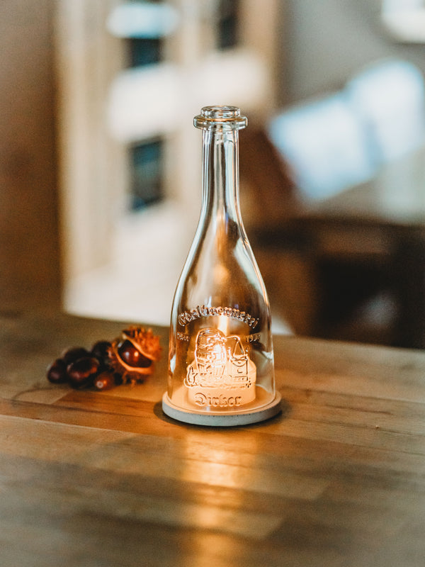 Edel & witzig ✨ Windlicht aus der kleinen Dirker Flasche