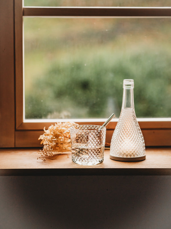 Glas mit Facettenschliff - besonders & edel