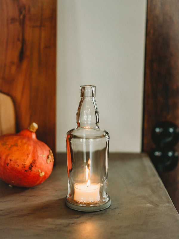 Schottisches Whisky Windlicht - leergetrunken & upgecycelt - witziges Männergeschenk