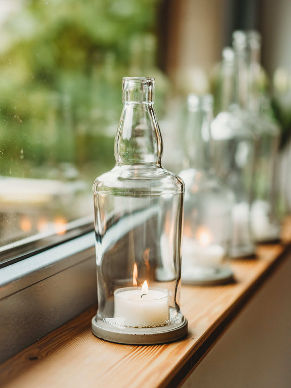 Schottisches Whisky Windlicht - leergetrunken & upgecycelt - witziges Männergeschenk