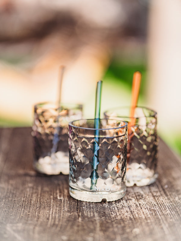 Glas aus der Weinflasche mit Struktur - einzigartig ✨wunderschön