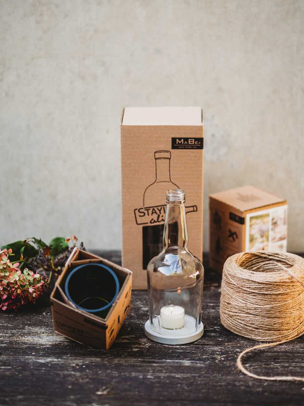 Schottisches Whisky Windlicht - leergetrunken & upgecycelt - witziges Männergeschenk