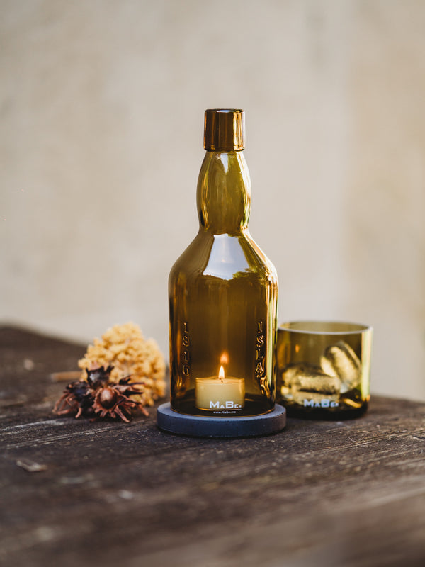 Whisky Glas - in rauchgrau aus dem Unterteil der schottischen Single Malt Faslche