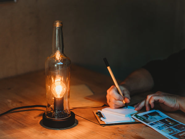 Aperitiv Tischleuchte 🍊 handgefertigt aus der 0,7l Aperol Flasche