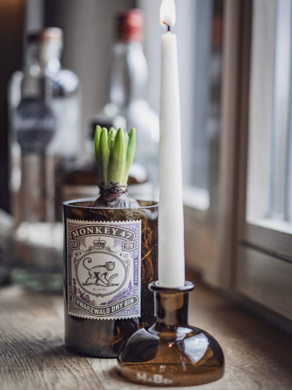 Das Geschenk für den Gin Liebhaber - Vase aus der Monkeys Flasche - MaBe®
