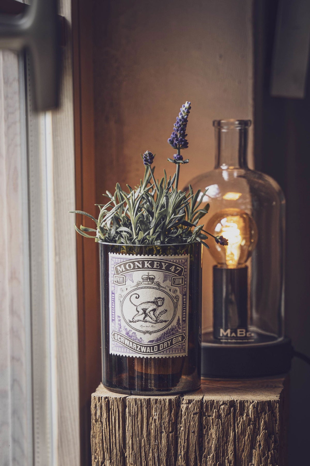 Das Geschenk für den Gin Liebhaber - Vase aus der Monkeys Flasche - MaBe®