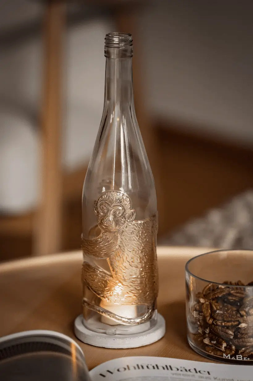 Design Windlicht mit dem goldenen💛 Affen - witzig & edel zugleich