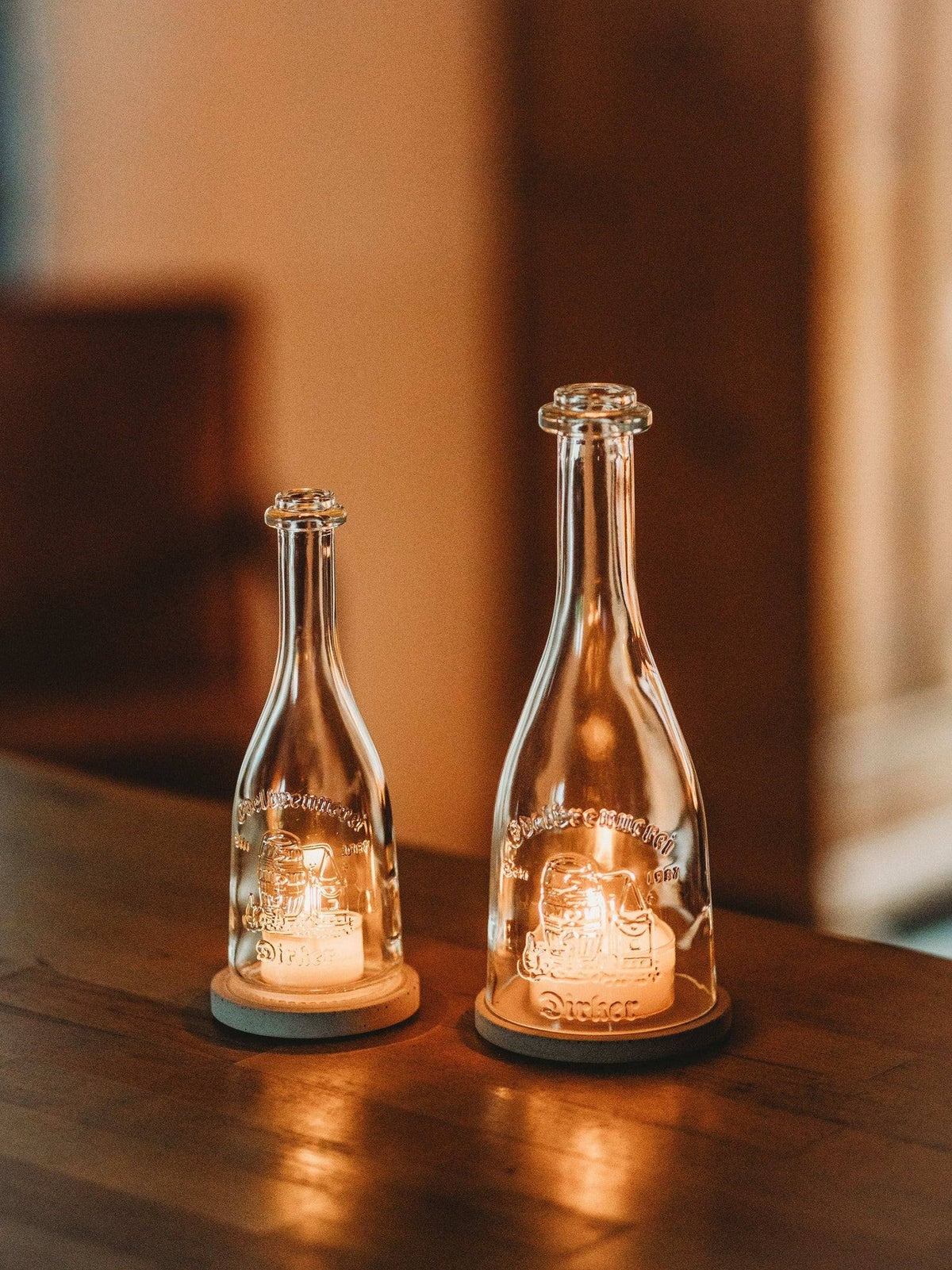 Edel & witzig ✨ Windlicht aus der kleinen Dirker Flasche