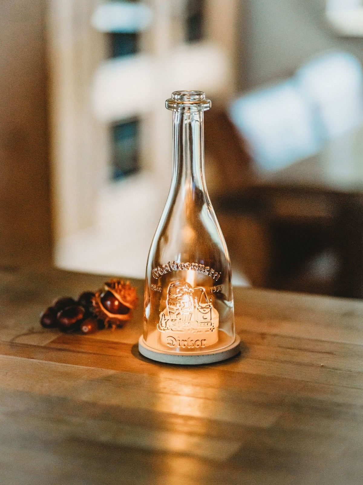 Edel & witzig ✨ Windlicht aus der kleinen Dirker Flasche
