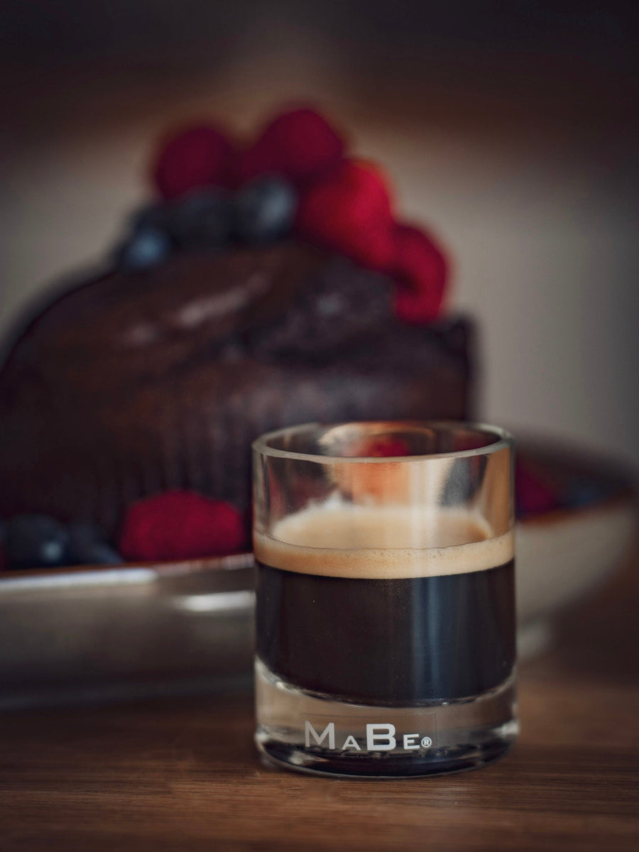 Espresso Glas  - handgefertigt - witzige Geschenkidee ! - MaBe®