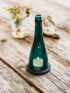 So klein, so nett - Upcycling Windlicht aus der dt. Weinflasche - das Kleinere