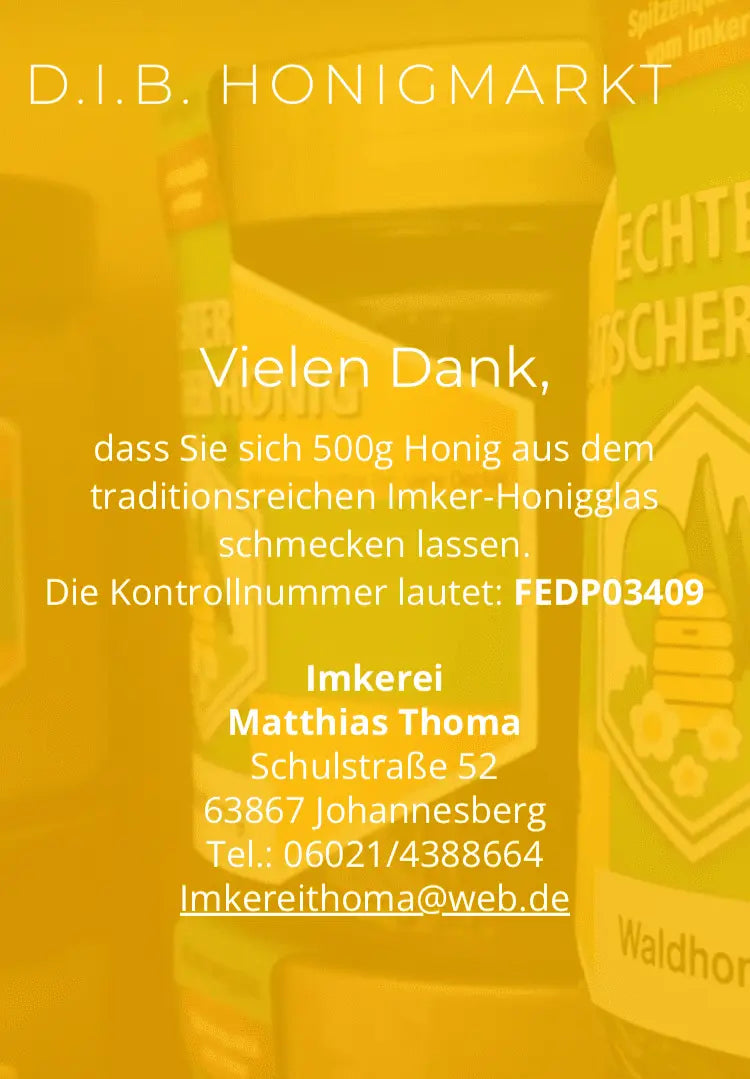 Flüssiger Linden Honig aus Johannesberg - Imkerei Matthias Thoma - MaBe®