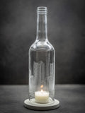 Windlicht Frankfurt am Main Skyline Bordeaux transparent - MaBe®