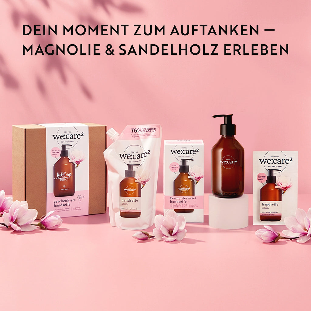 Geschenk-Set Lieblingsmensch Seife Magnolie/Sandelholz - FOR THE PLANET: Nachfüllen statt wegwerfen