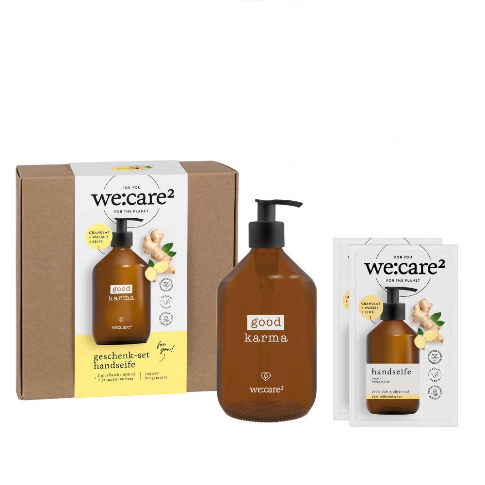 Geschenk-Set Good Karma Seife Ingwer/Bergamotte - FOR THE PLANET: Nachfüllen statt wegwerfen