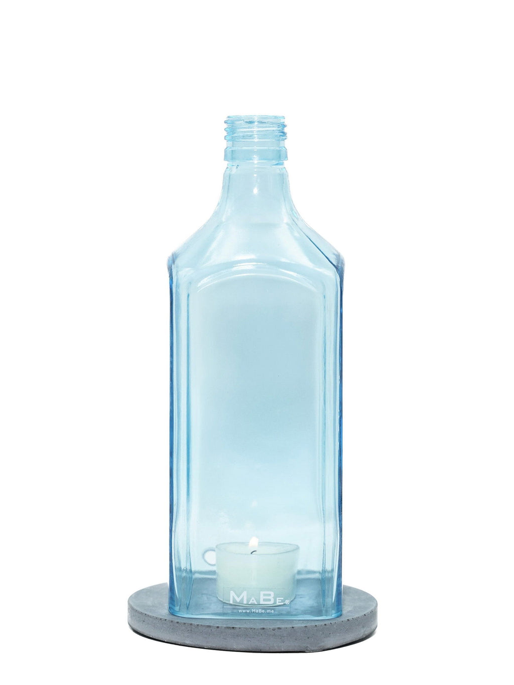 Windlicht - Bombay ist die einzige Flasche in wunderbar zartem Hellblau - MaBe®
