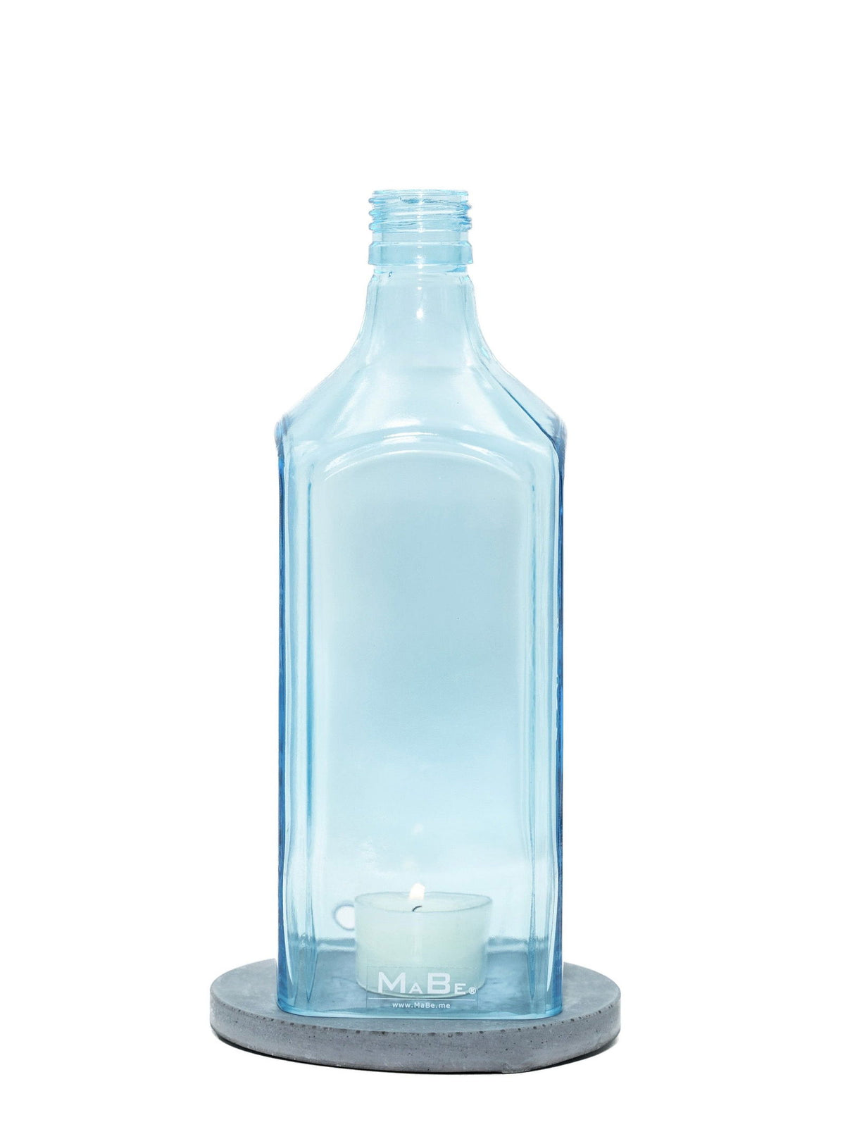 Windlicht - Bombay ist die einzige Flasche in wunderbar zartem Hellblau - MaBe®