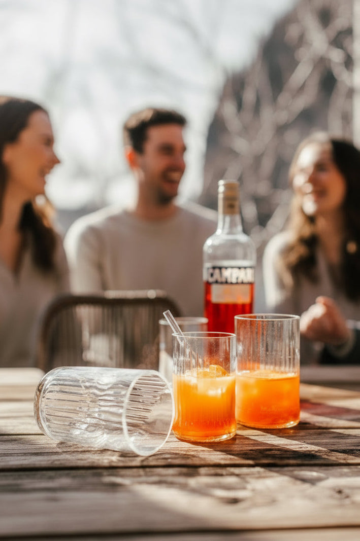 Glas 🔆 Upcycling aus der leeren Campari Flasche - der Hit