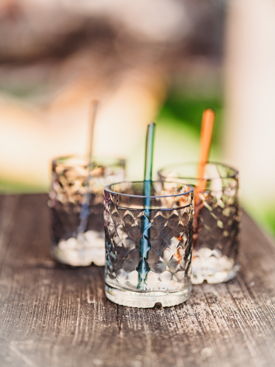 Glas aus der Weinflasche mit Struktur - einzigartig ✨wunderschön