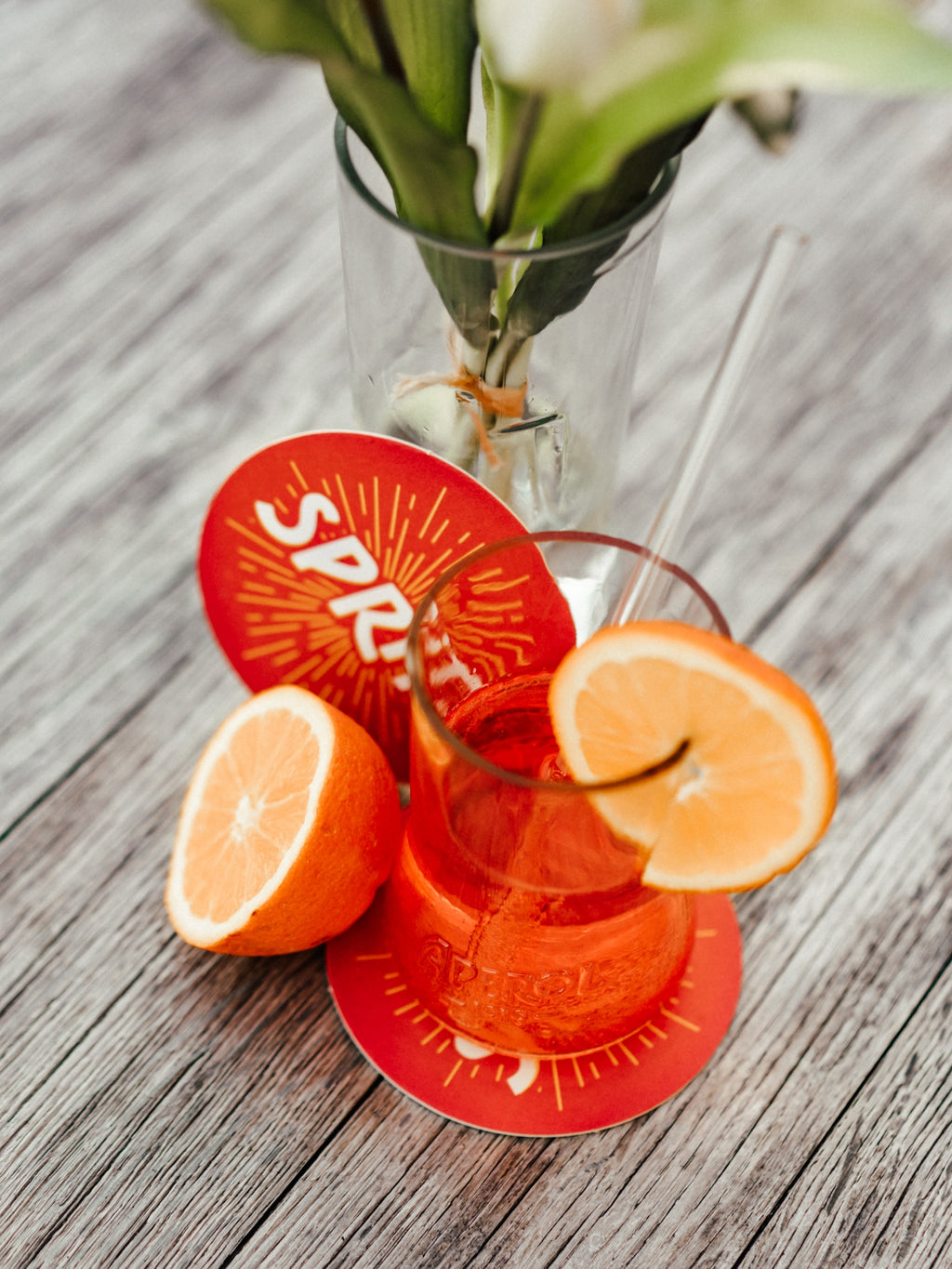 Glas 🧡 aus der alten 0,7l Aperol Flasche mit der APEROL Prägung - witzig & unique