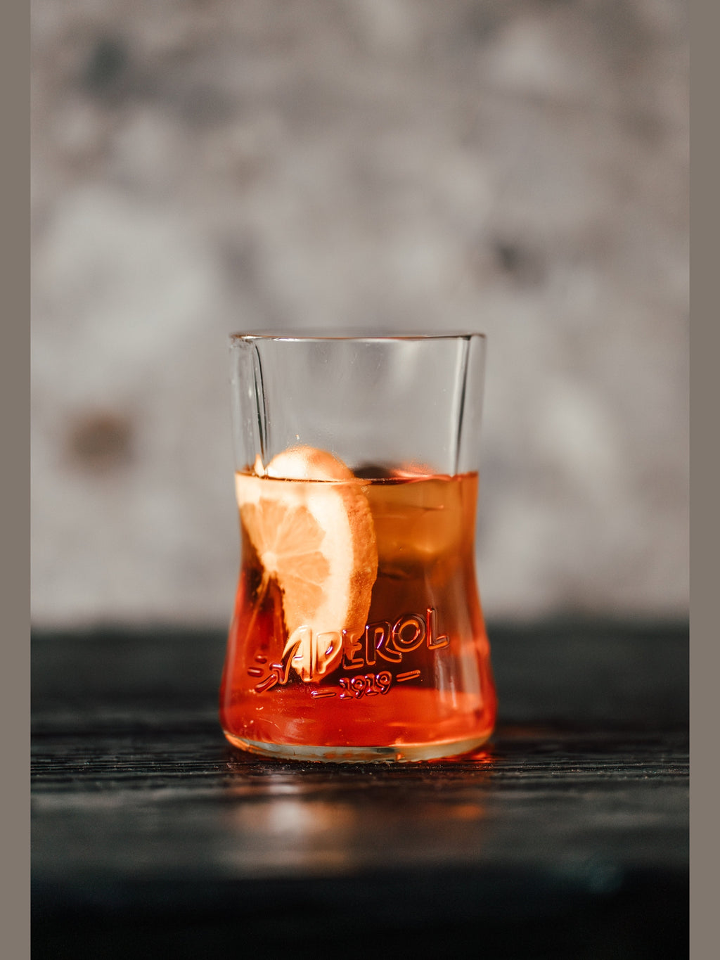 Glas 🧡 aus der alten 0,7l Aperol Flasche mit der APEROL Prägung - witzig & unique